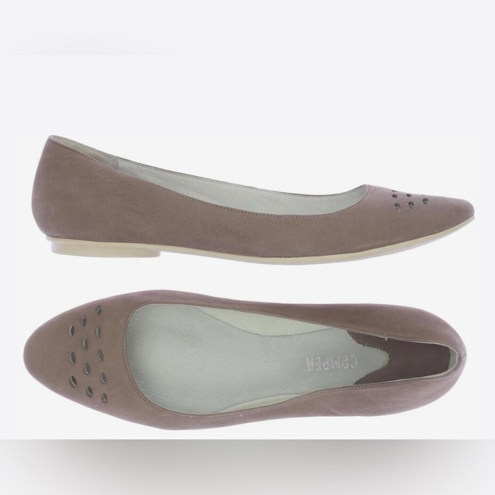 Camper, punched nubuck ballerinas